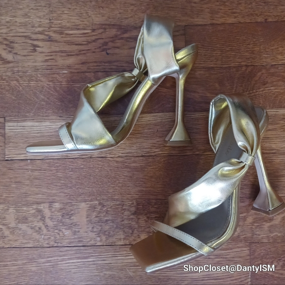 Lemonade Gold Faux Leather Heels - Picture 10 of 15